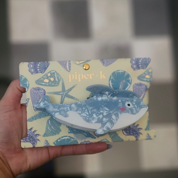 Accessories - Piper K Blue Dolphin Hair Clip